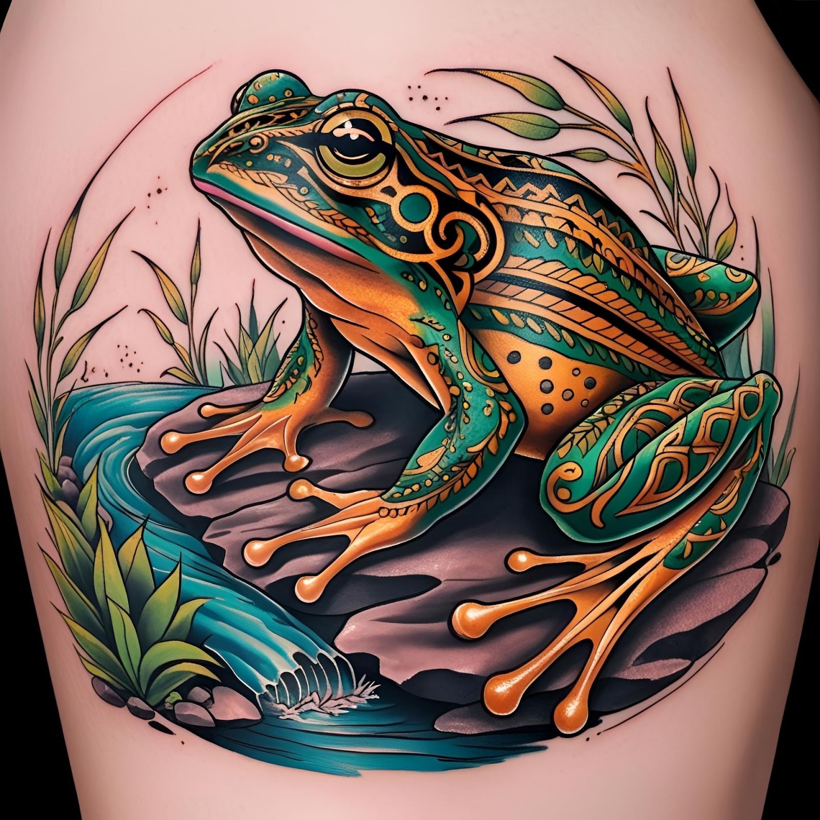 Mythological Frog Tattoo