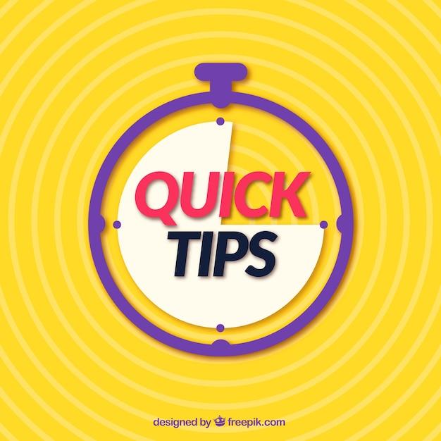 Quick tips concept with flat design