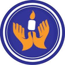 A logo of hands holding a candle Description automatically generated
