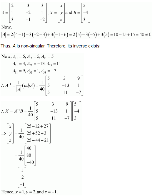 NCERT Solutions class 12 Maths Determinants