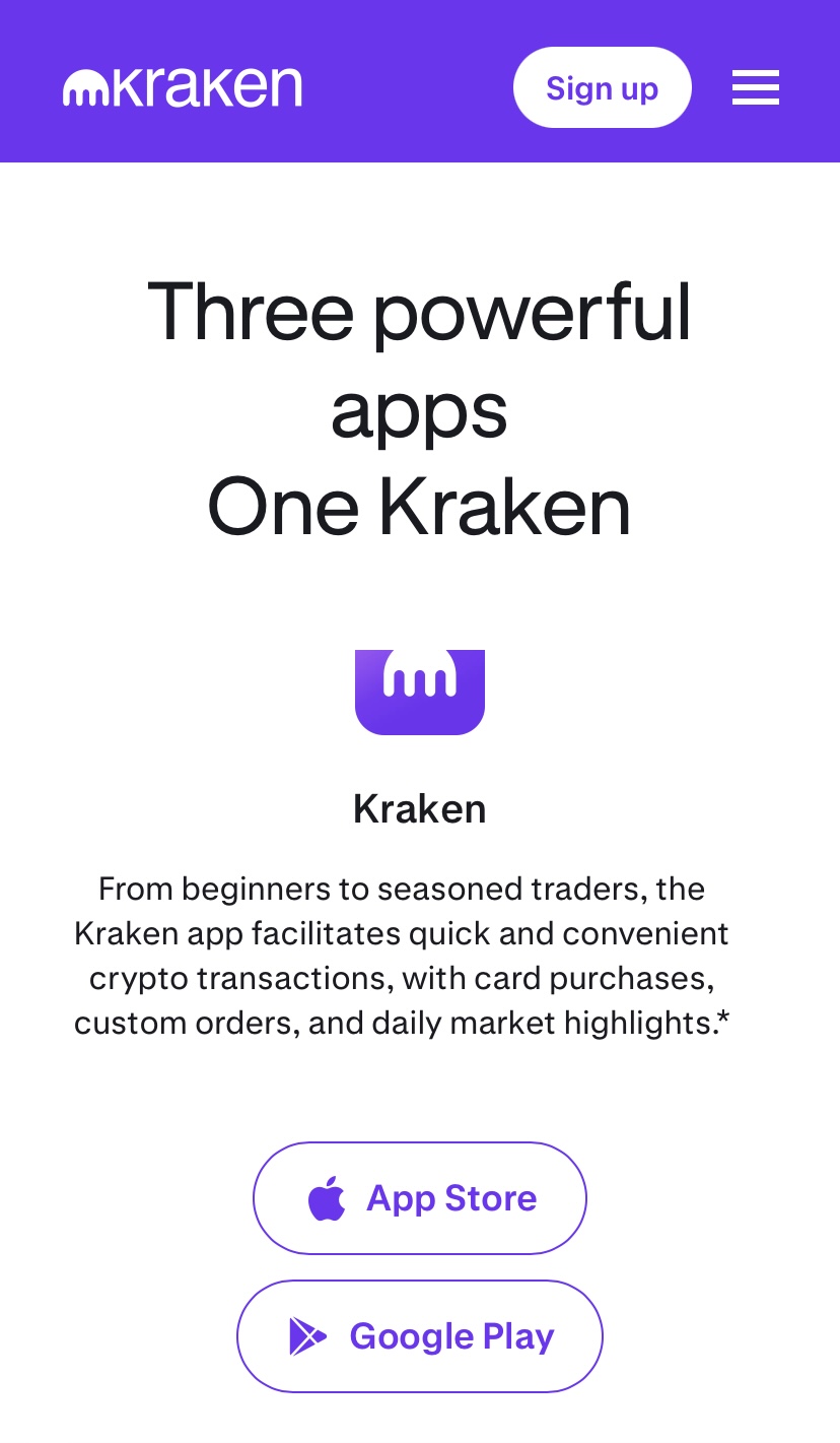  Image showing the interphase of Kraken (Source: Kraken)