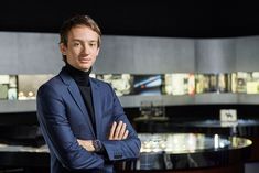 A photo of Frédéric Arnault on a navy blue suit 