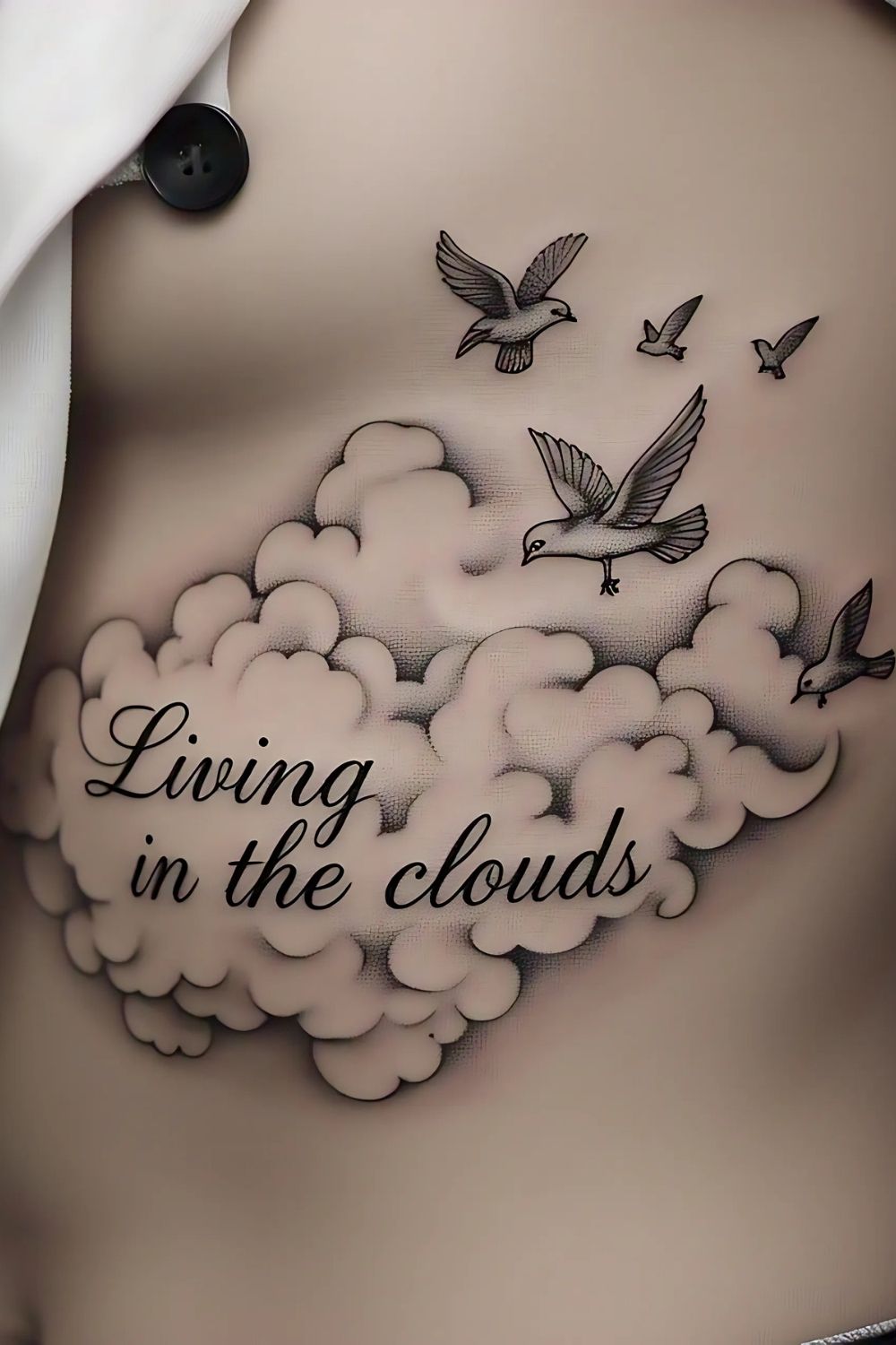 Clouds with Quotes Ribcage