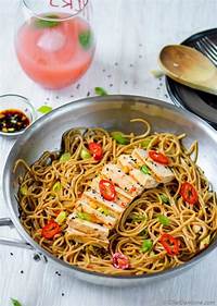 Sesame Chili Garlic Noodles with Grilled Tofu Recipe | ChefDeHome.com