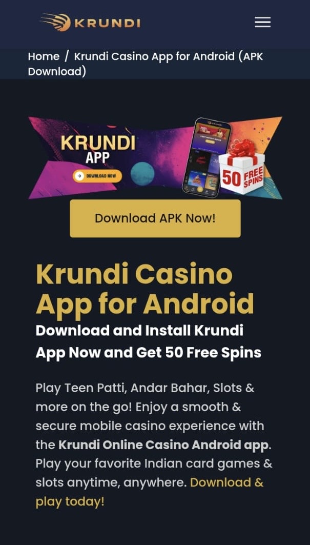 Krundi casino app for andriod