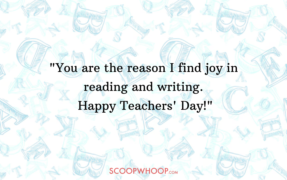 teachers day wishes to english teacher