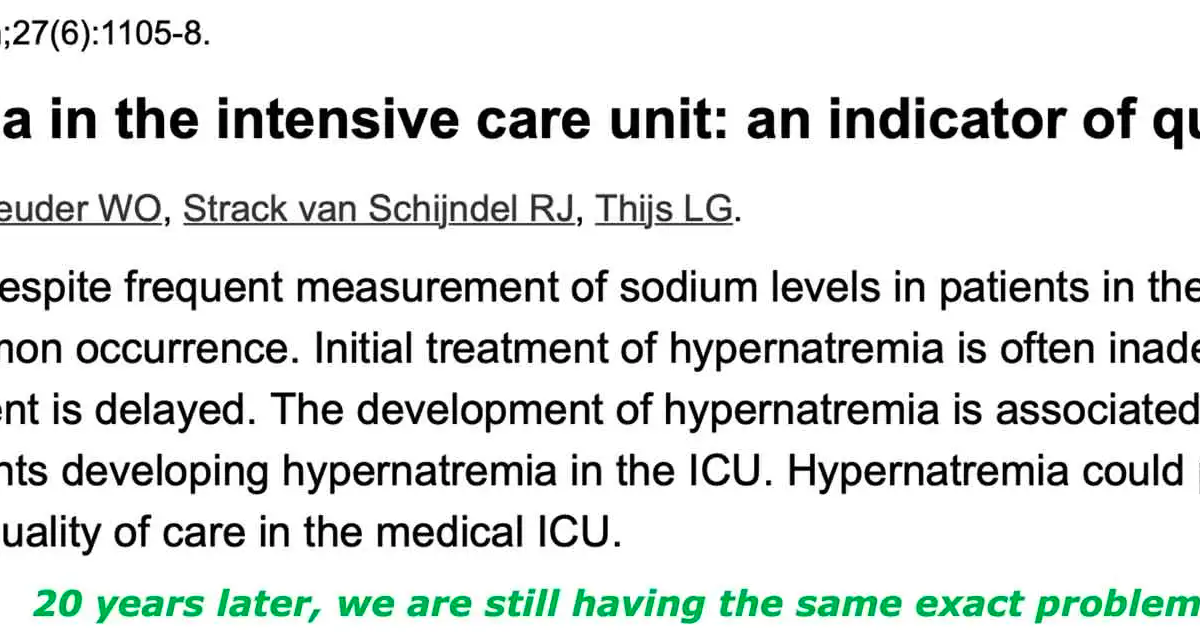 Tăng natri máu Source: The Internet Book of Critical Care