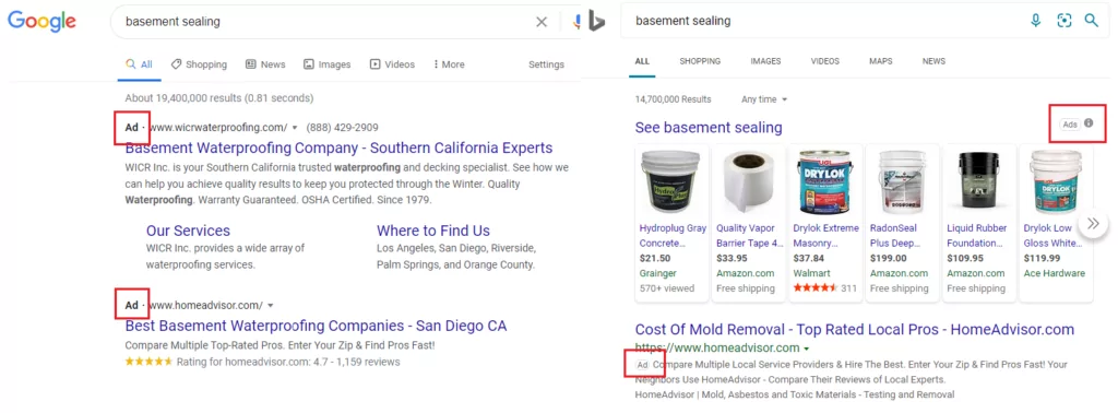 PPC Advertising Platforms (Google Ads and Bing Ads)