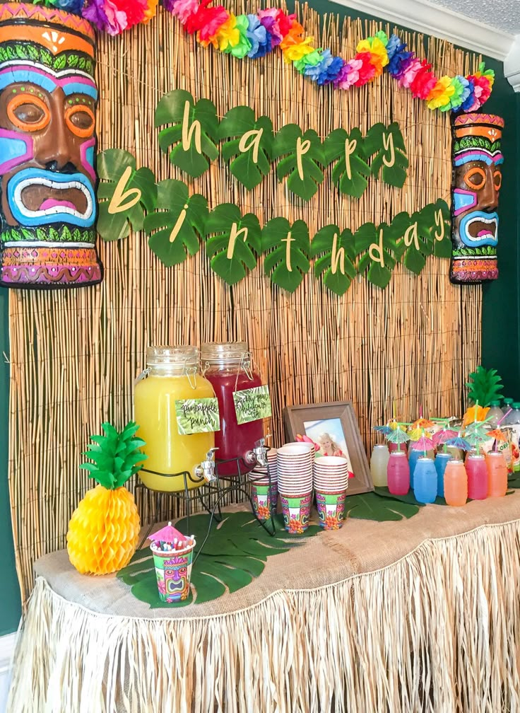 Tropical Luau birthday Party