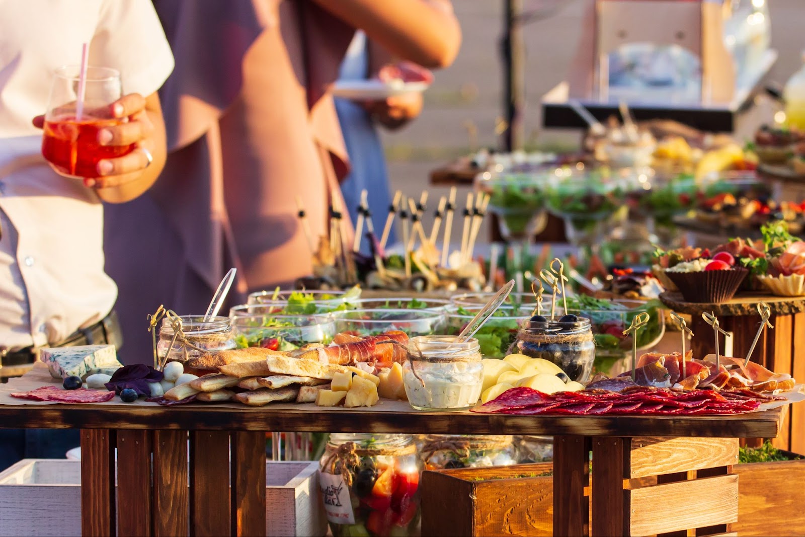 catering table snack