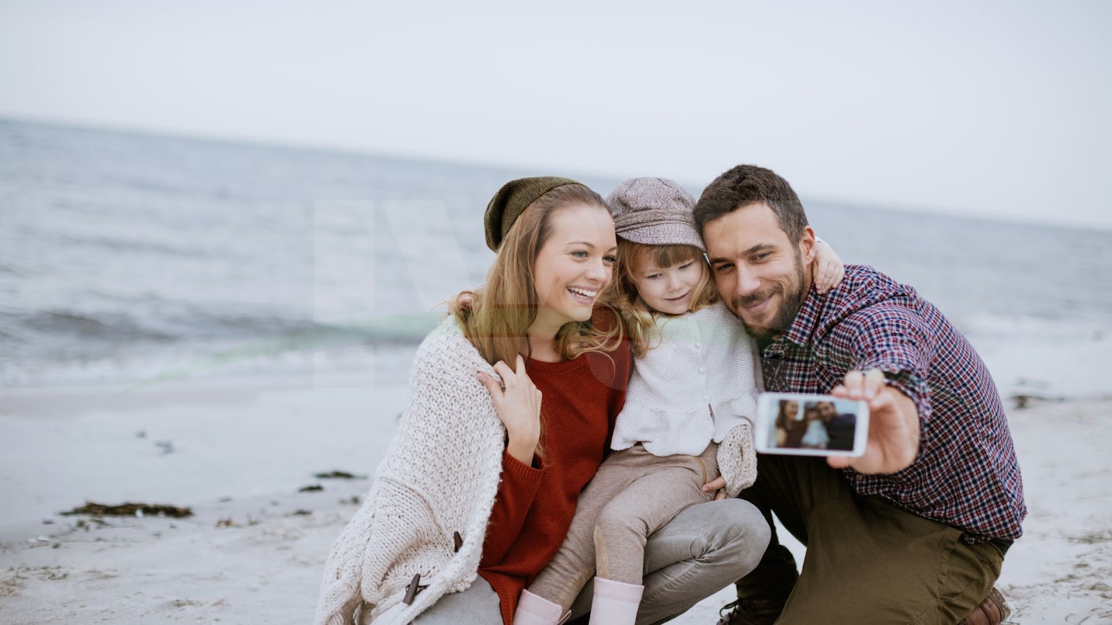 Winter Beach Family Photos images 10