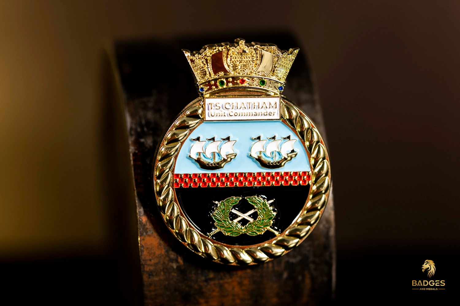 Picture of a custom Royal New Zealand Navy TS Chatham challenge coin