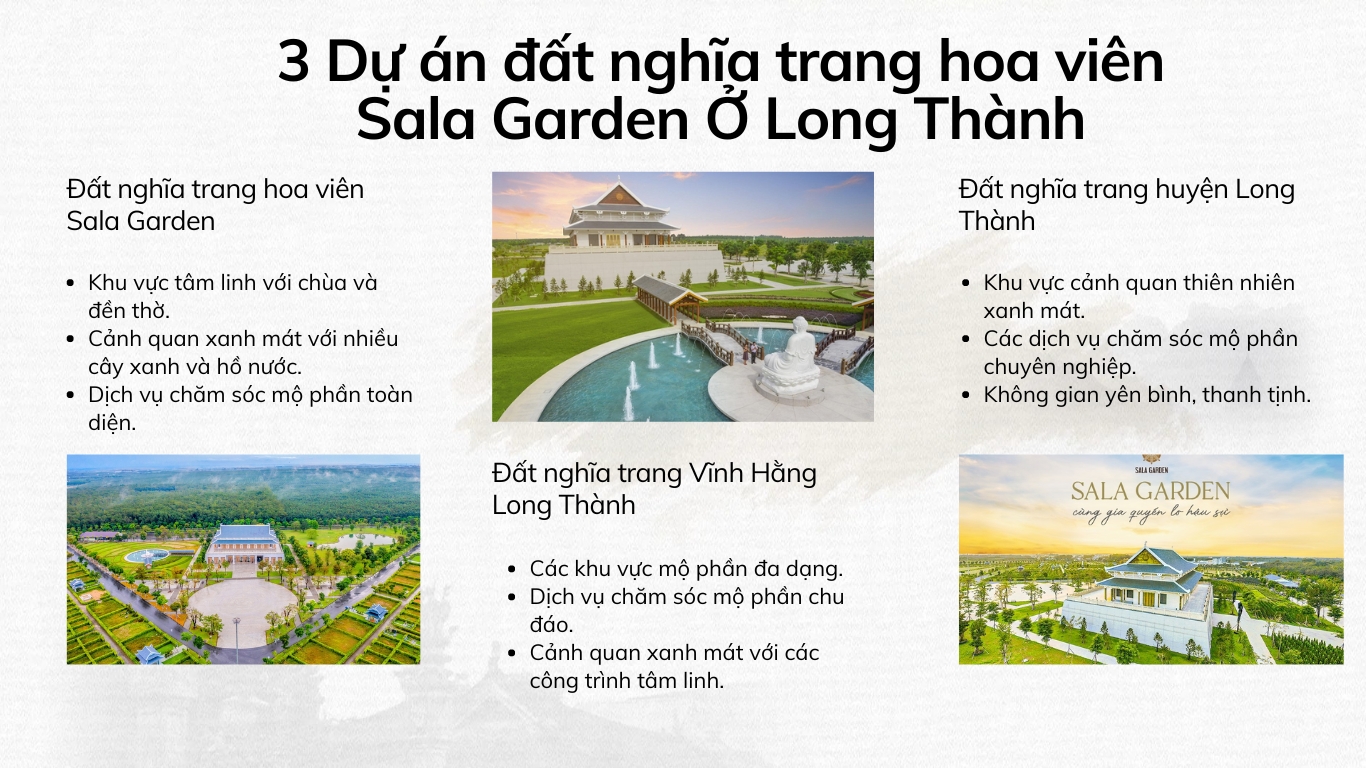 3 Dự án đất nghĩa trang hoa viên Sala Garden Ở Long Thành