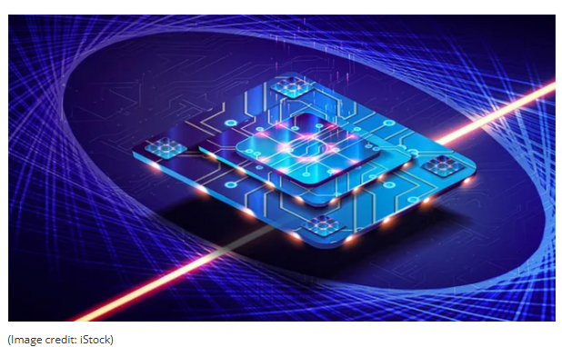 A computer chip with lights

Description automatically generated