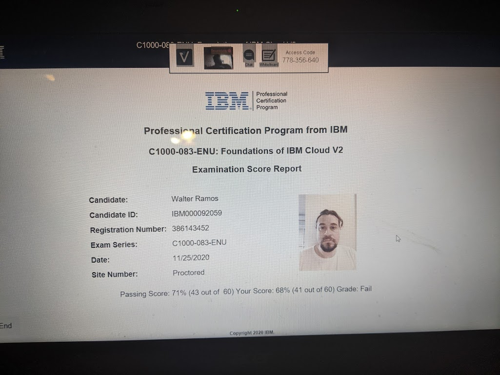 Resultado da prova IBM Cloud - Quase