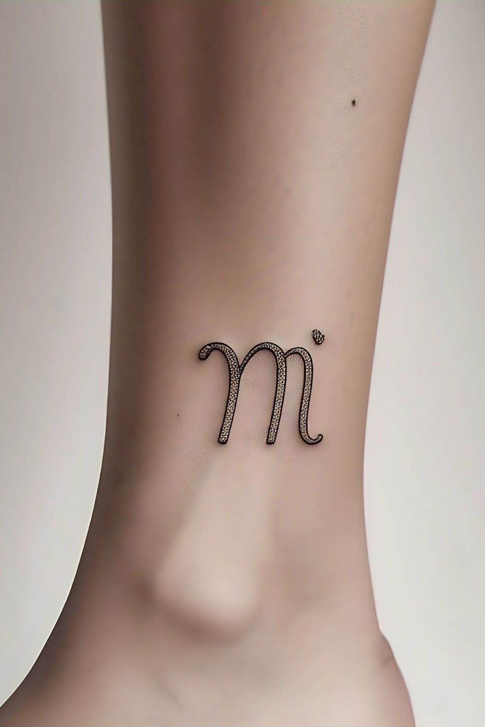 Zodiac Sign Ankle Tattoo