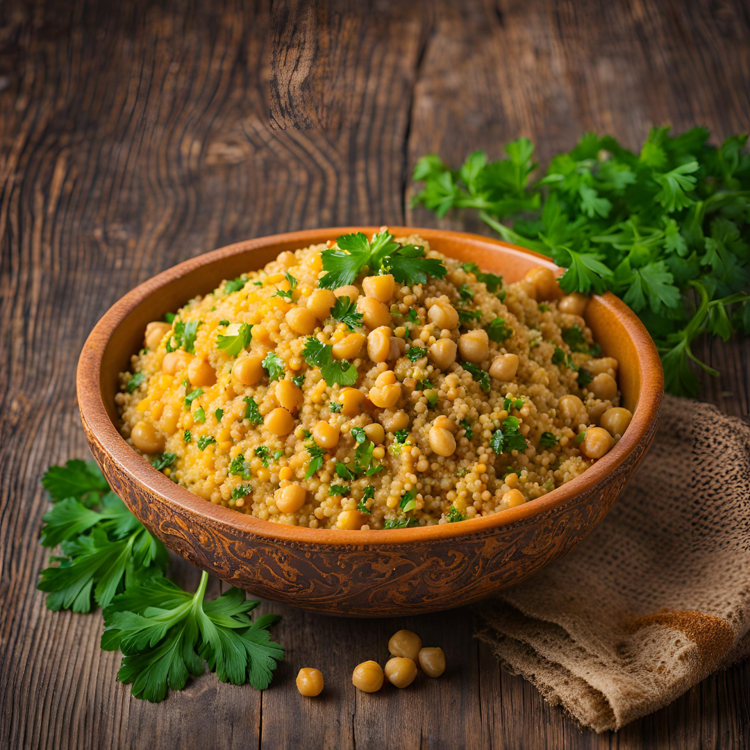 Instant Couscous with Canned Chickpeas 