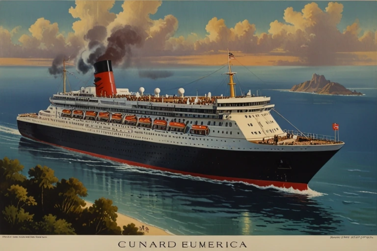 Cunard Europe-America by W.S. Bylitylis