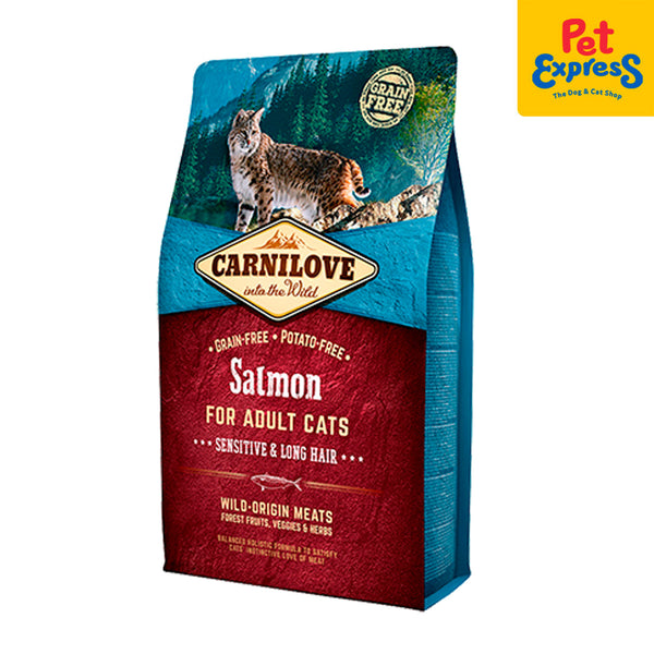 Carnilove Adult Salmon Sensitive and Long Hair Dry Cat Food