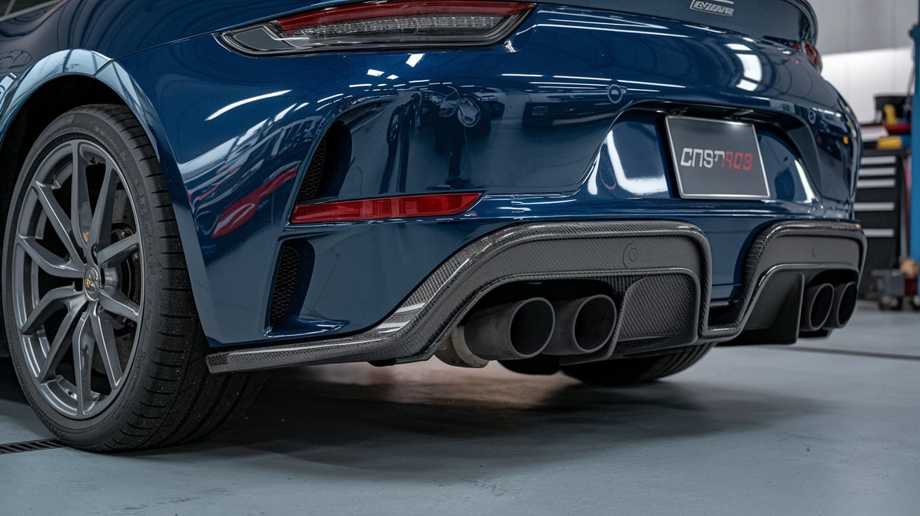 Dual Exhaust Tip Y Style Carbon Fiber Car