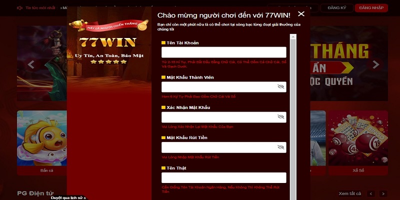 Hướng dẫn các bước cơ bản tham gia đặt cược tại 77win