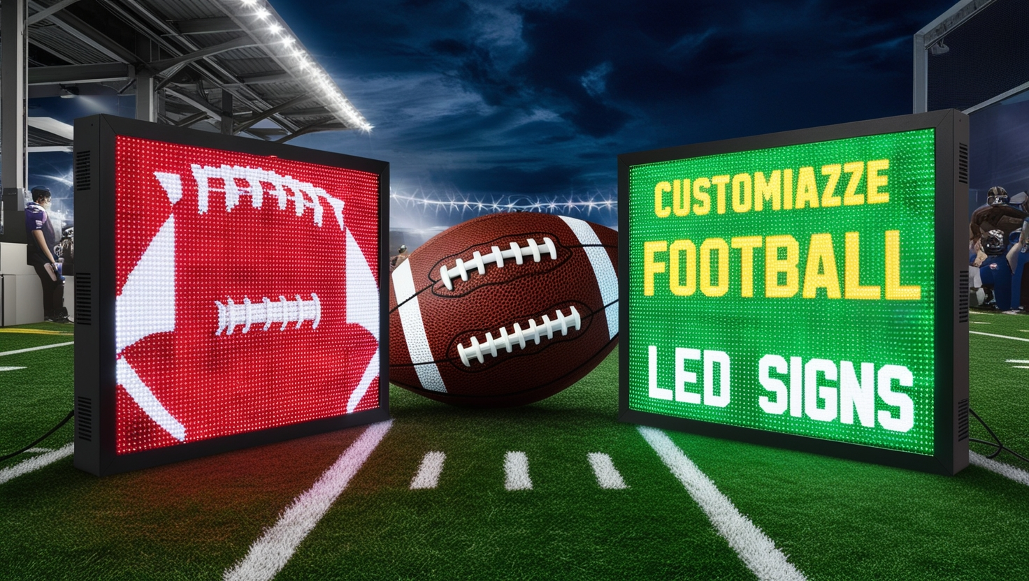 Customizable Football LED Signs
