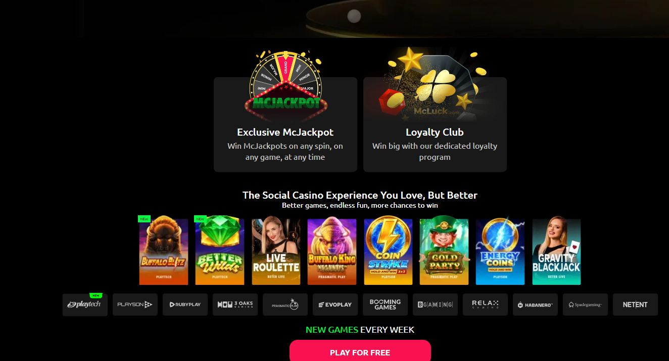 McLuck sweepstakes casino