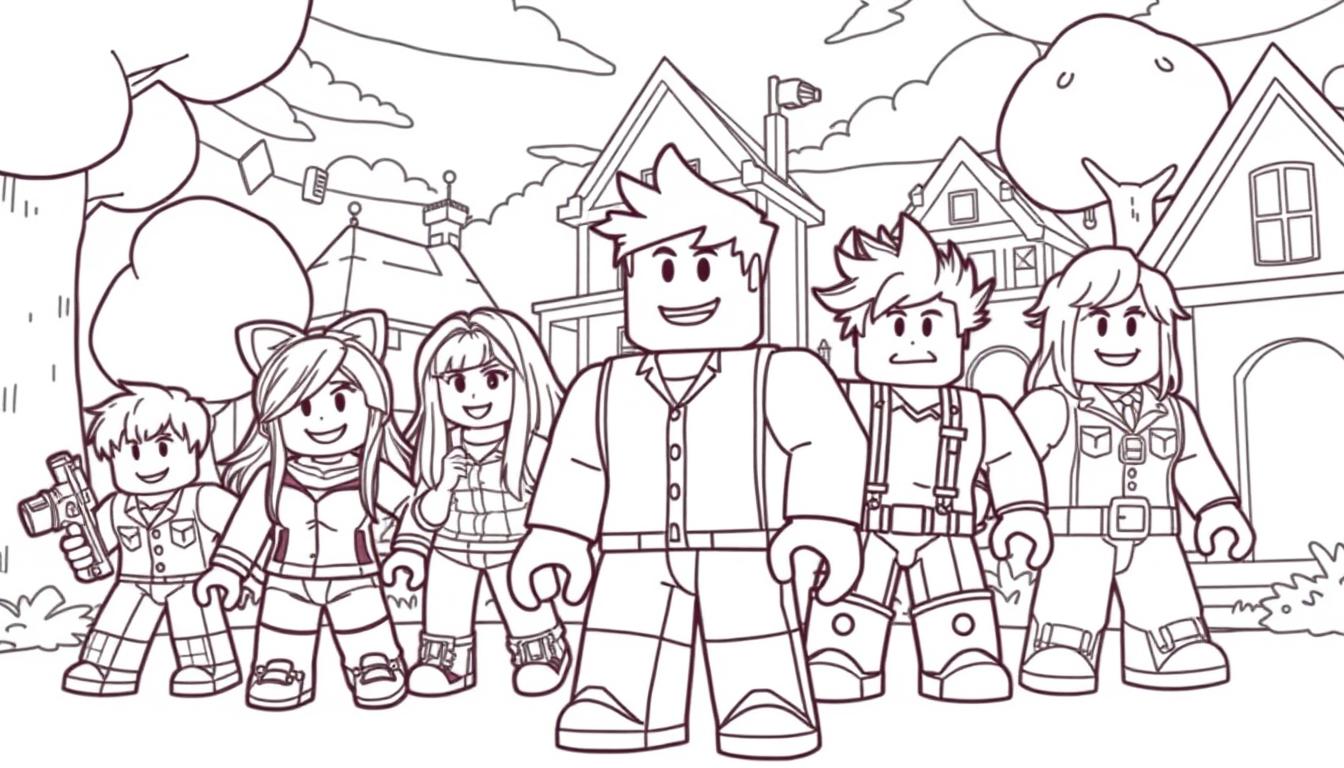 desenho roblox para colorir 