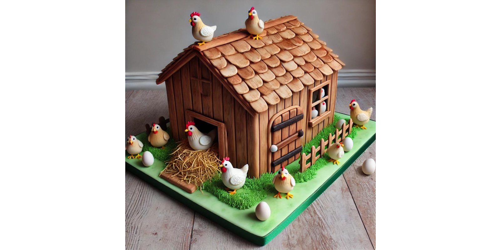 Coop Chicken Cake Design