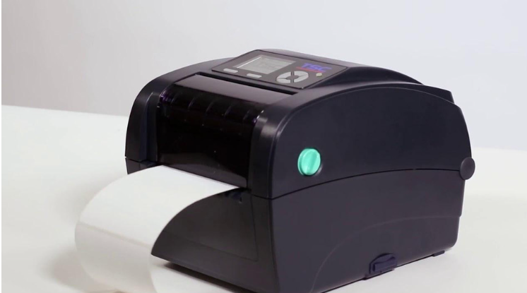 Thermal label printers in a warehouse workspace setting