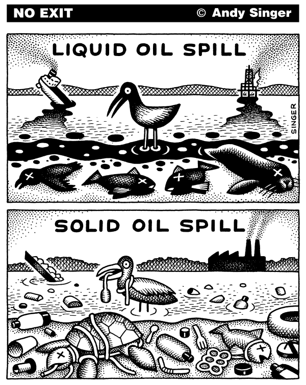 A black and white illustration of different types of oil spill

Description automatically generated