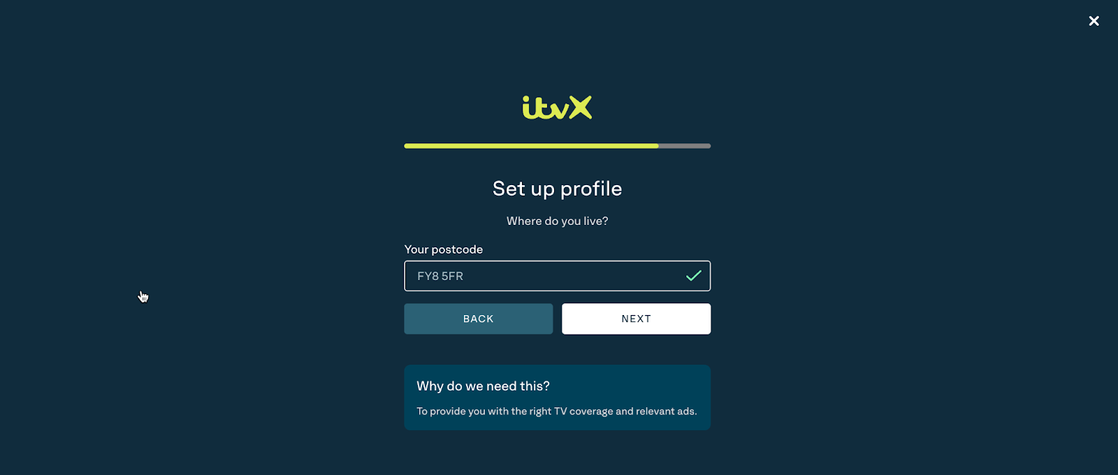 Register an ITV account 