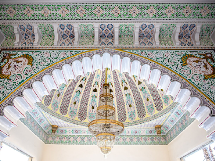 Modern marble design in mosque