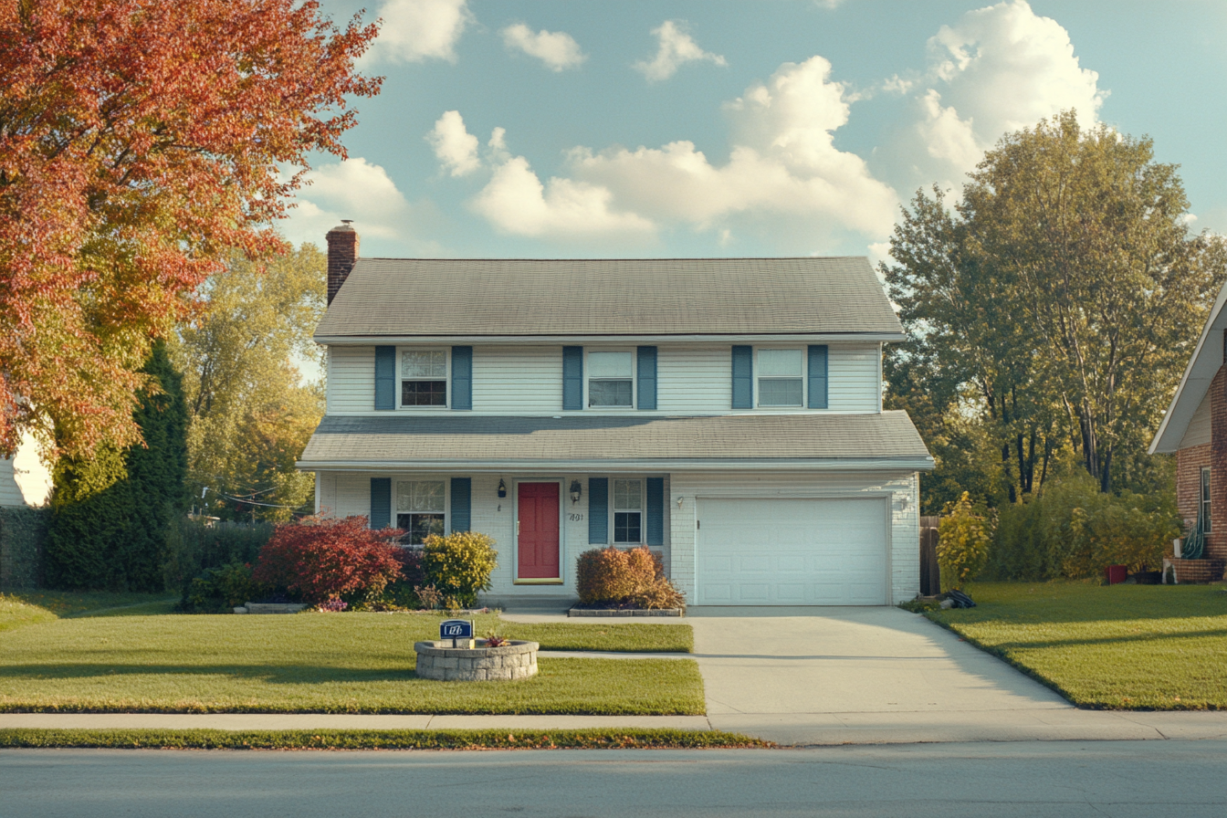 Well-kept suburban house | Source: Midjourney