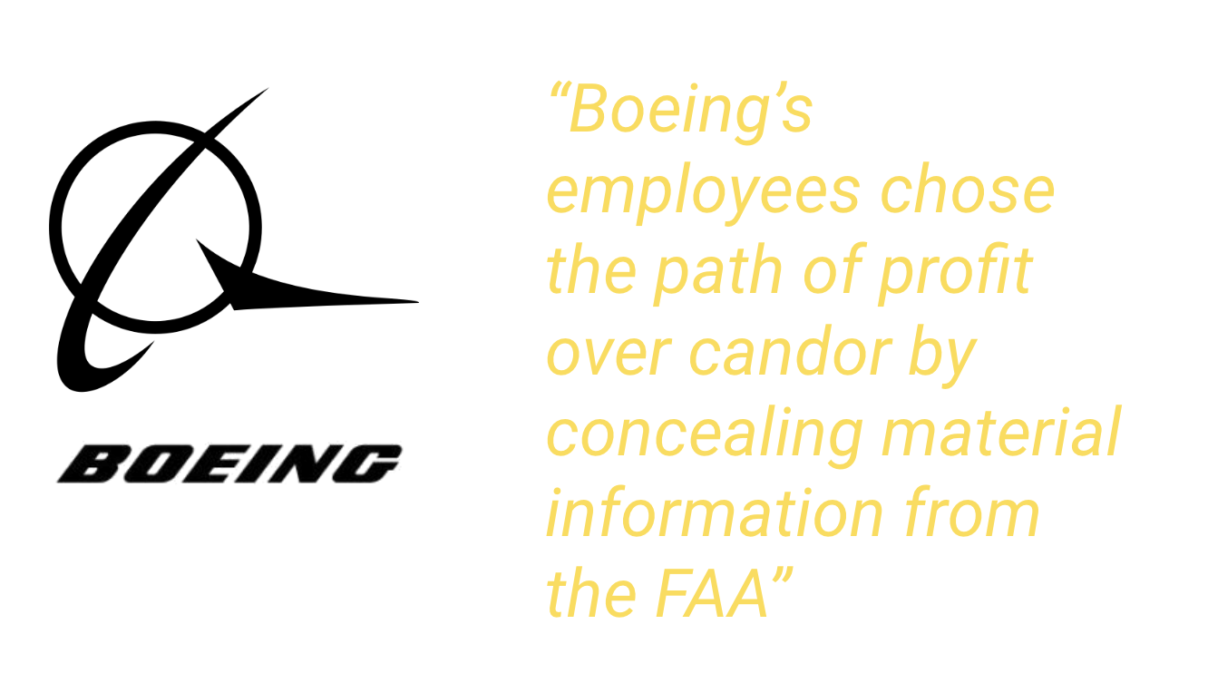 Boeing Charged with 737 Max Fraud Conspiracy and Agrees to Pay over $2.5 Billion: https://www.justice.gov/opa/pr/boeing-charged-737-max-fraud-conspiracy-and-agrees-pay-over-25-billion