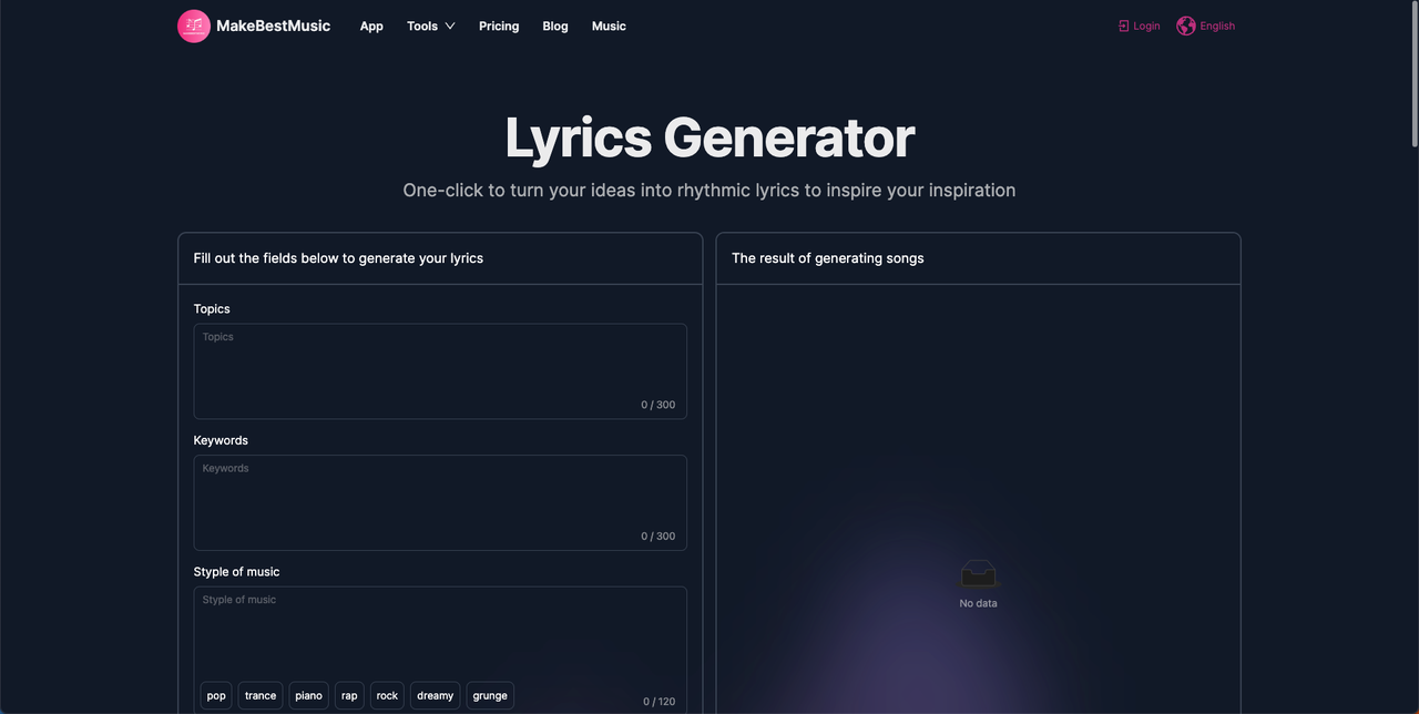 Create Captivating Lyrics Instantly with MakeBestMusic’s Lyrics Generator