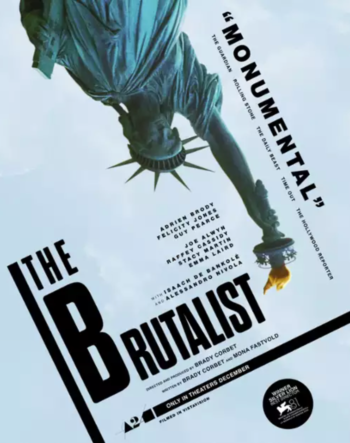 Una imagen del cartel de la película 'The Brutalist'.