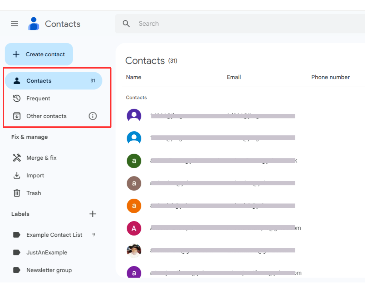 How to create email groups in Gmail: After creating your label, go to Contacts 