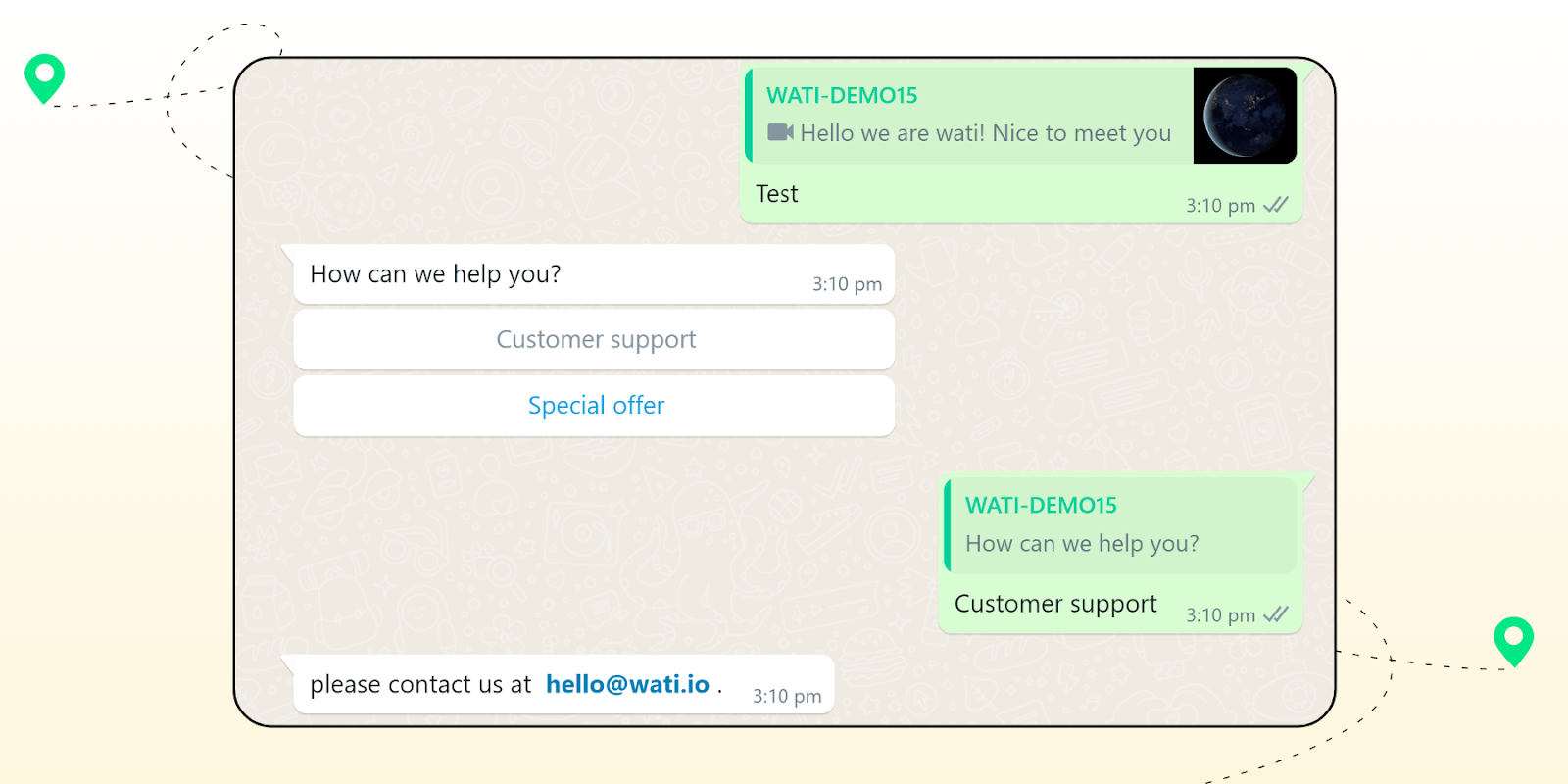 testing setup before going live with automated messages