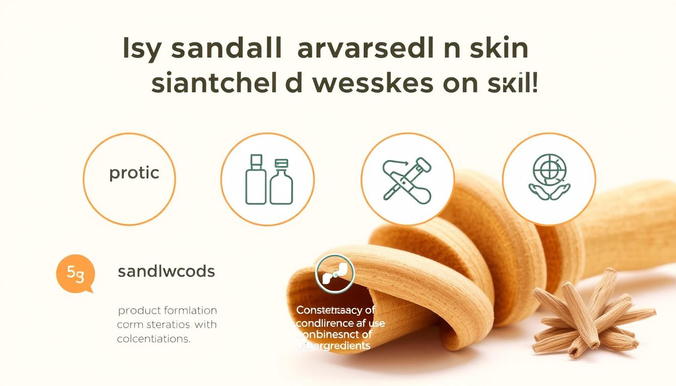 Infographic showing factors that affect how long sandalwood takes to work on skin