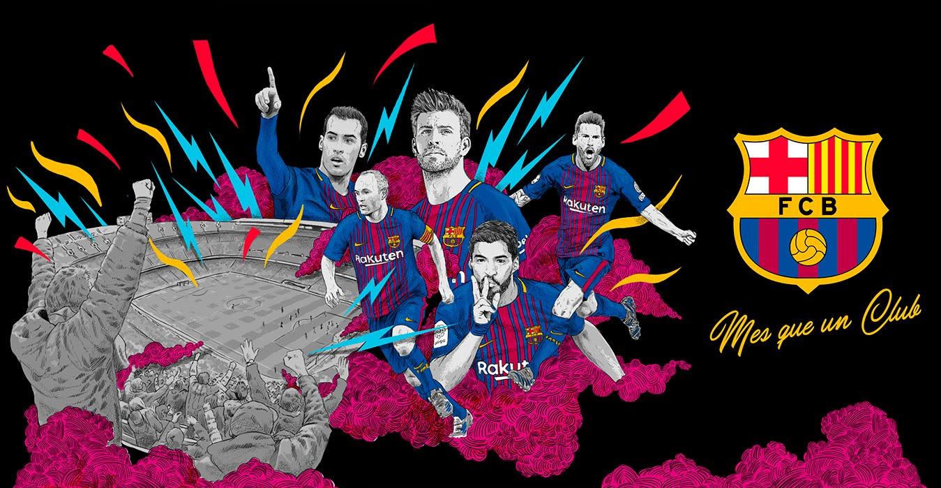 Illustrations for FC Barcelona Merchandising (1) | Images :: Behance