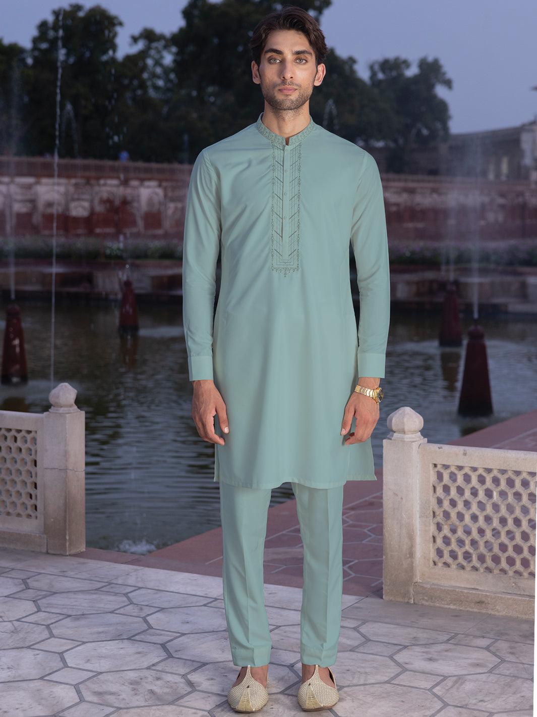 men unstitched boski shalwar kameez suits online in Pakistan