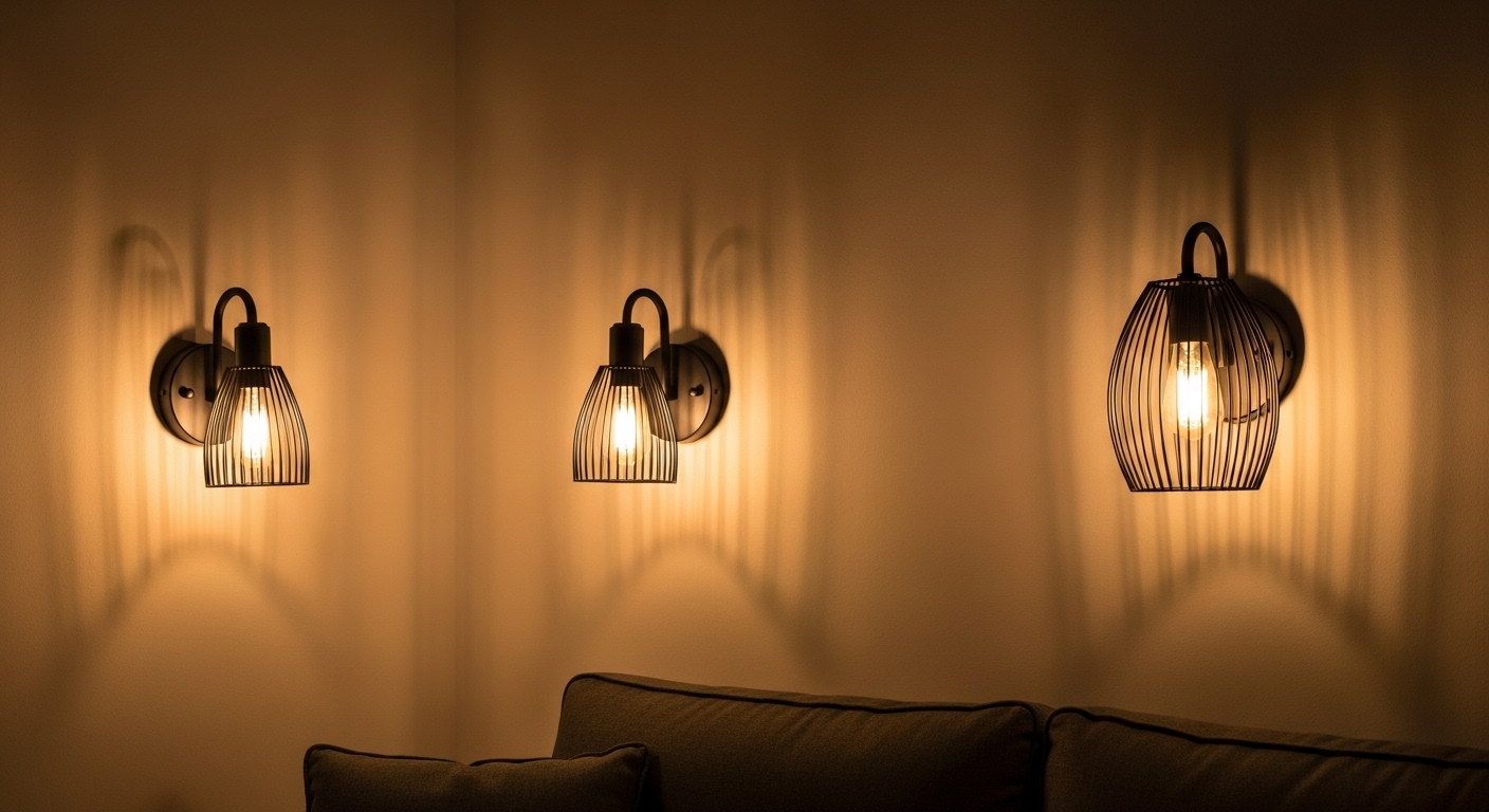 Wall Sconces in the living room