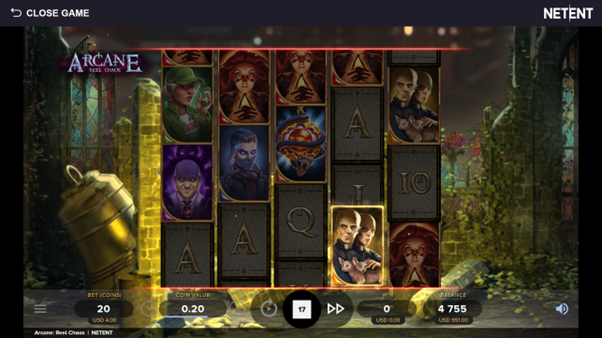 arcane reel chaos slot screenshot