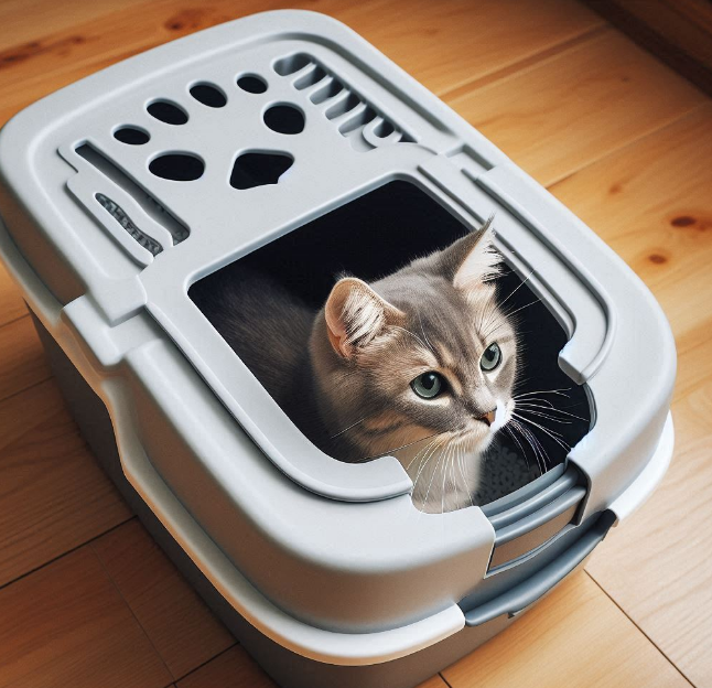 Top entry litter box