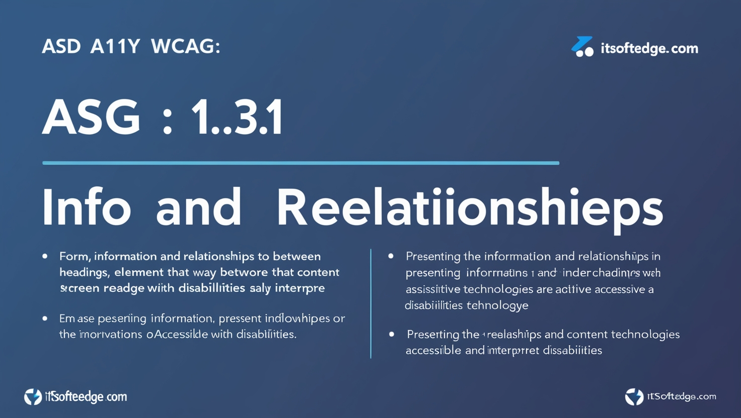 ASD A11Y WCAG: 1.3.1 Info and Relationships