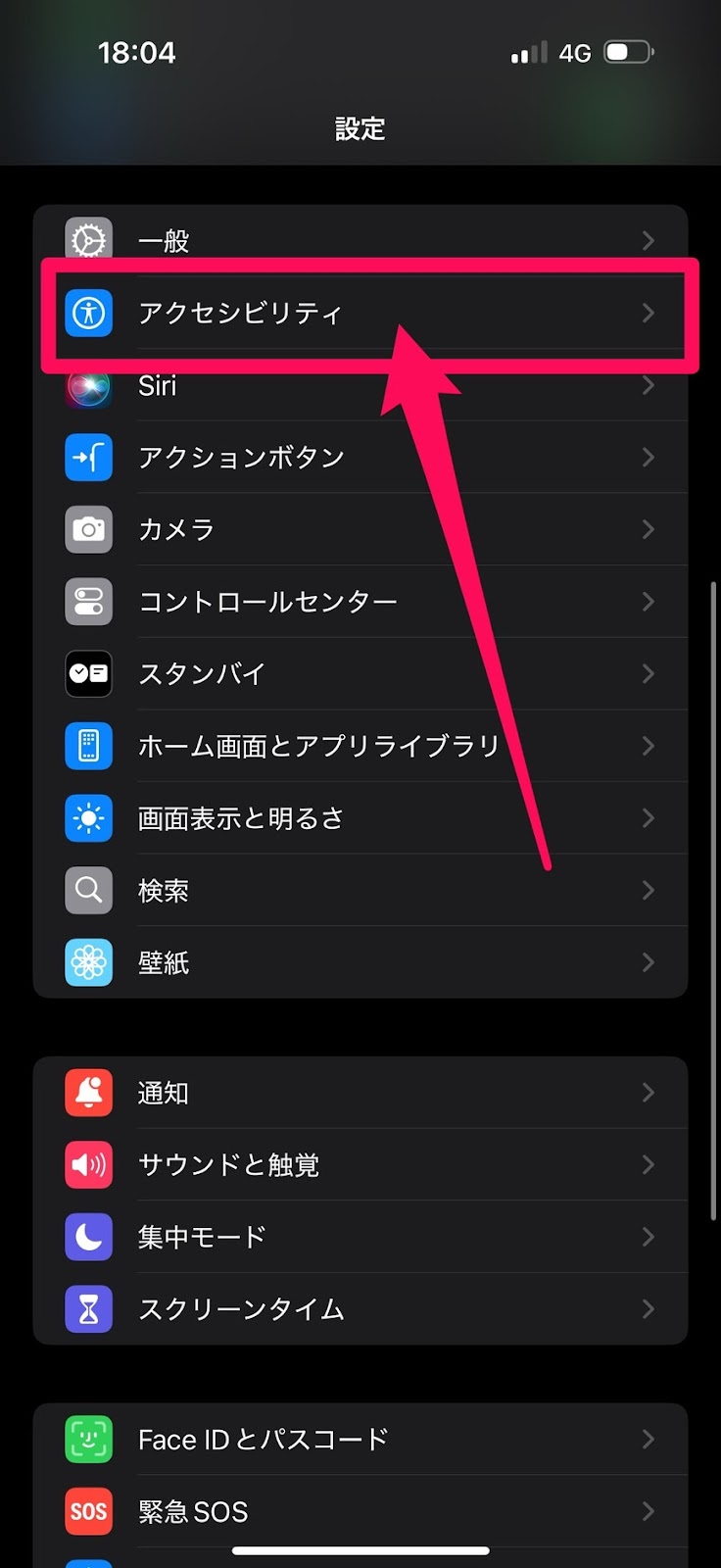 iPhone アクセシビリティ