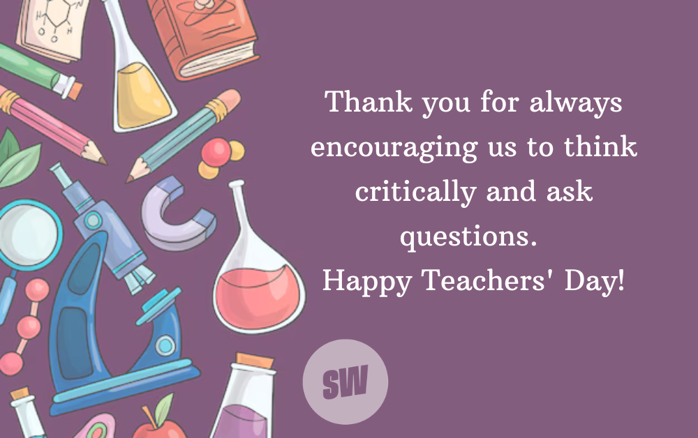 teachers day wishes for science teache