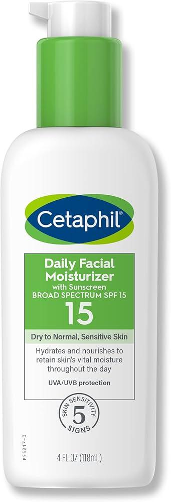 Cetaphil Daily Facial Moisturizer with SPF 15 kết hợp giữa dưỡng ẩm và chống nắng cho da của bạn