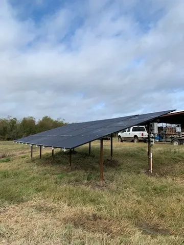 Large solar panel array to run pro series well pump.